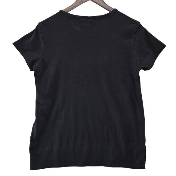 G Star Raw Shirt Womens Size Small Black Gold Short Sleeve Graphic Logo Tshirt - Picture 2 of 11